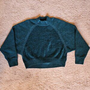 Express Velvet Mock Neck Cropped Sweater